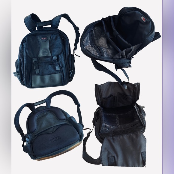 Tumi Bags Tumi T2 Heavy Duty Black Backpack Pre Owned Poshmark